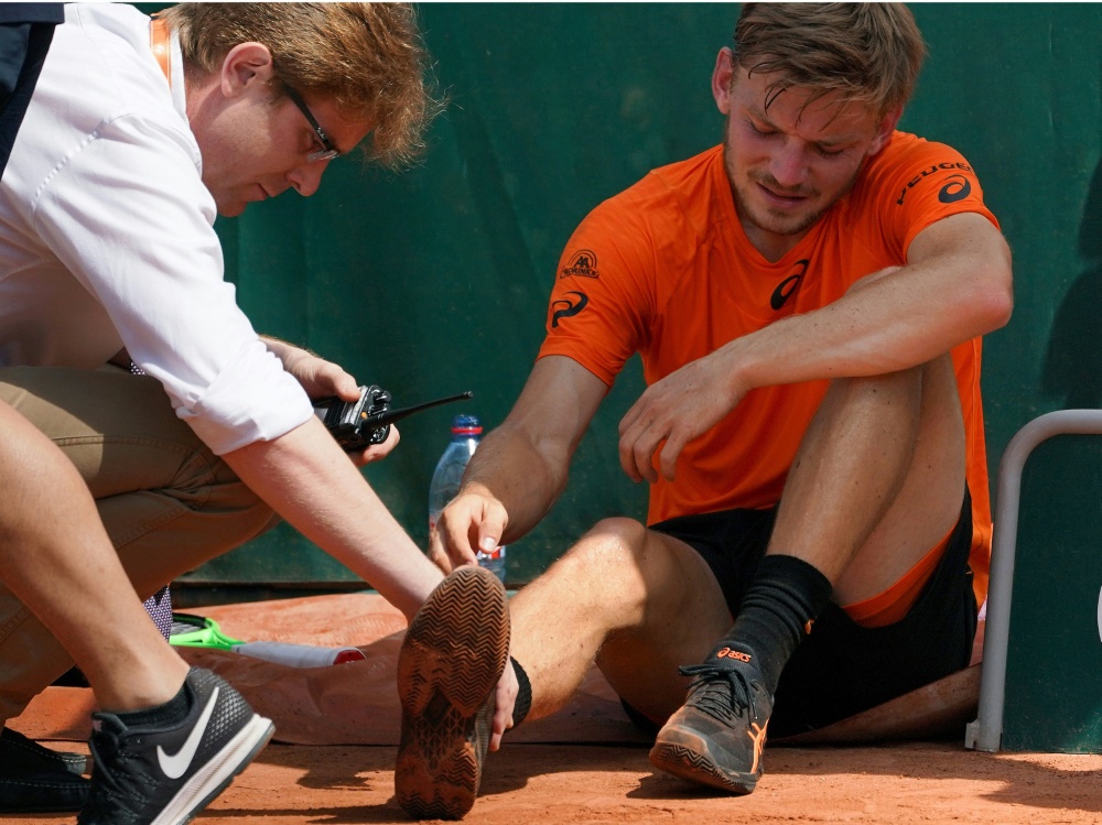 David Goffin musste verletzungsbedingt aufgeben