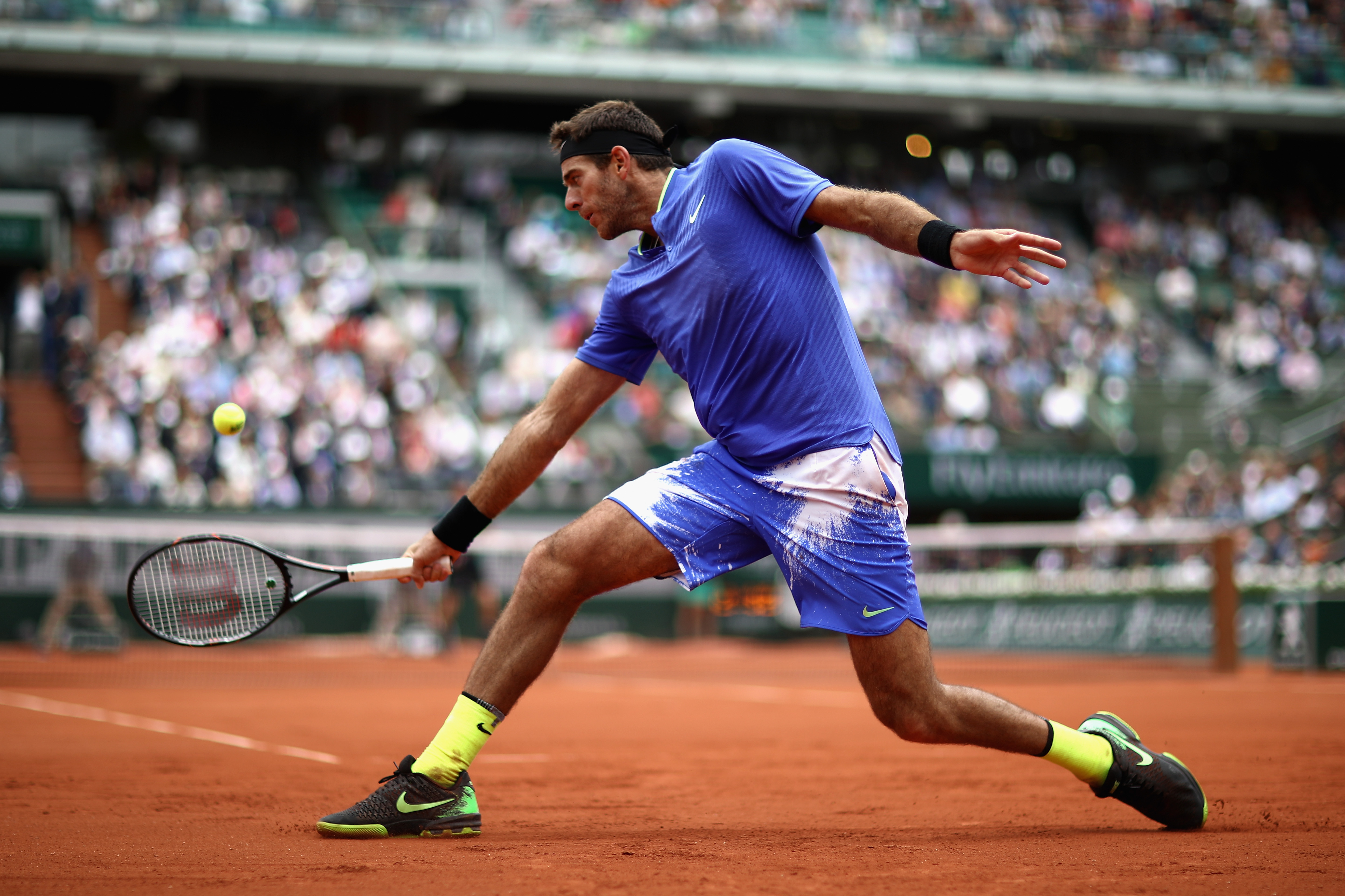 In Paris wird Juan Martin del Potro von den Fans gefeiert - auch, für seine krachende Vorhand.