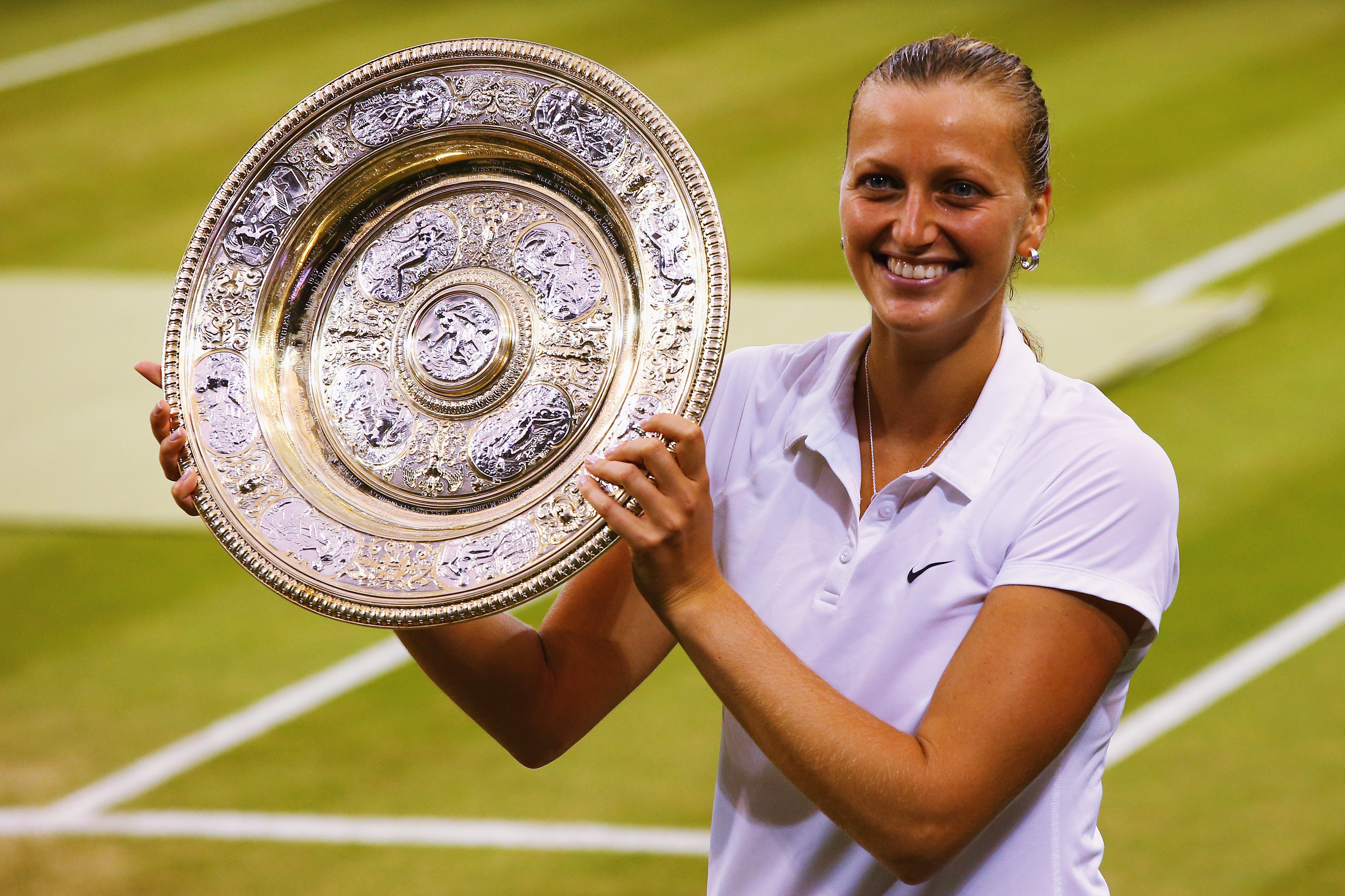 Petra Kvitova zählt zu den Favoritinnen in Wimbledon. Die Tschechin konnte das Turnier bereits 2011 und 2014 (Foto) gewinnen.