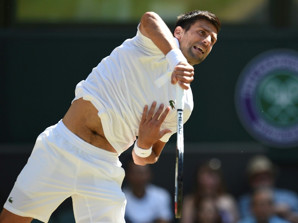 Novak Djokovic erreicht das Achtelfinale von Wimbledon