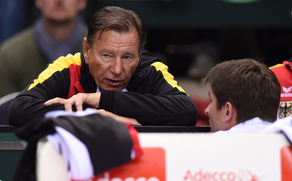 Früherer Davis Cup Coach mit seinem Kapitän Michael Kohlmann