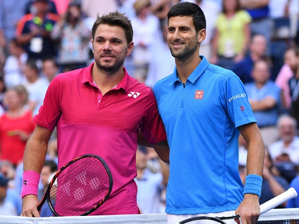 Wawrinka (l.) und Djokovic kommen im Dezember zurück