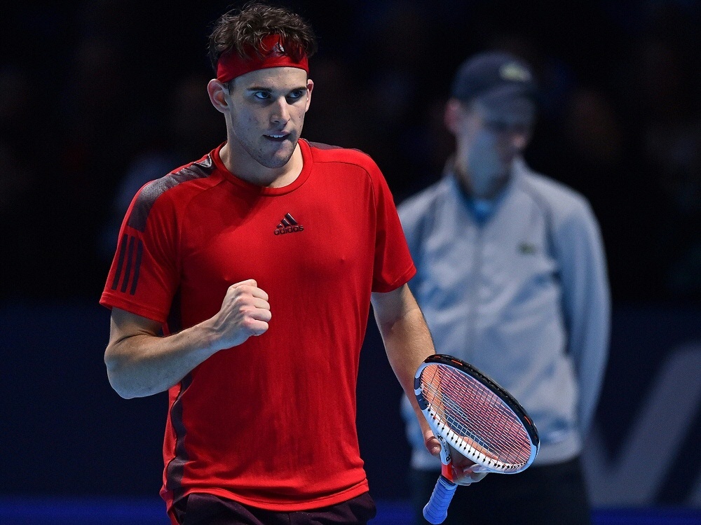 Dominic Thiem bejubelt seinen ersten Sieg im ATP-Finale