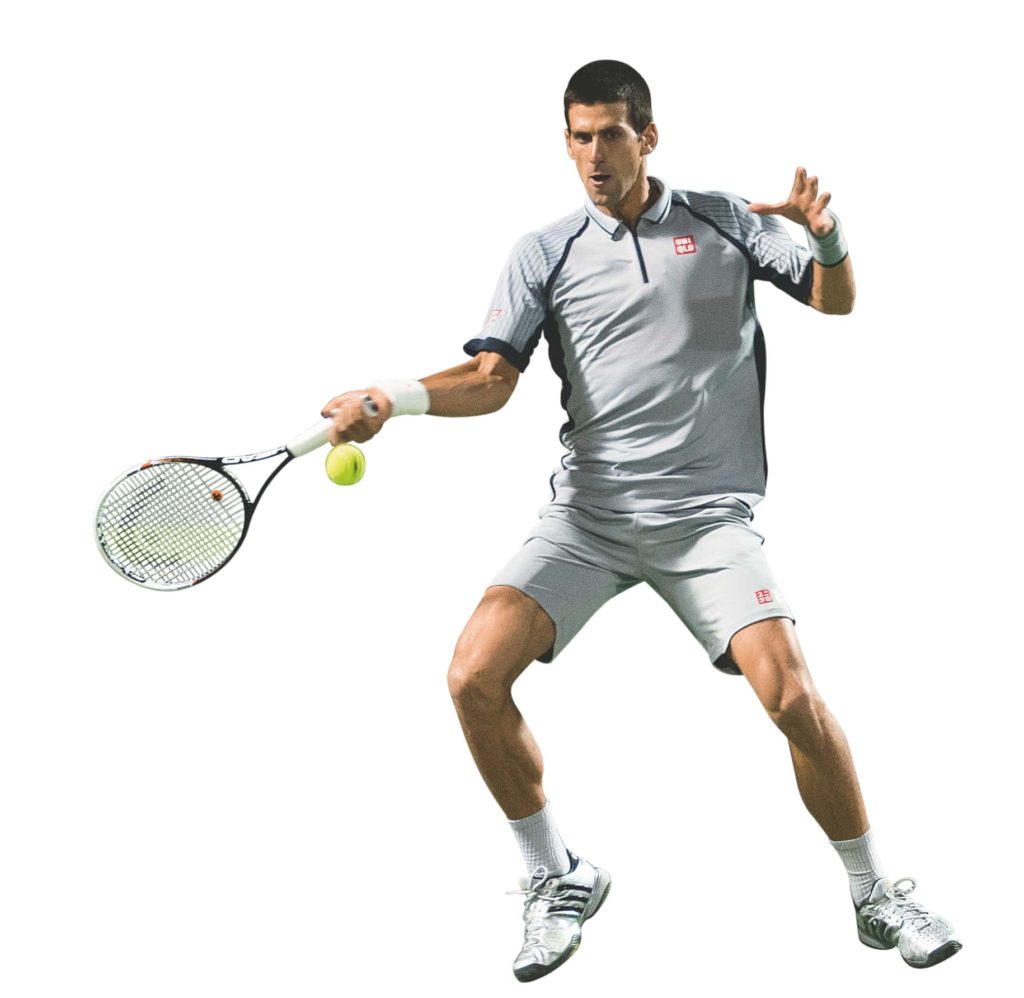 Novak Djokovic demonstriert exzellente Körperbeherrschung