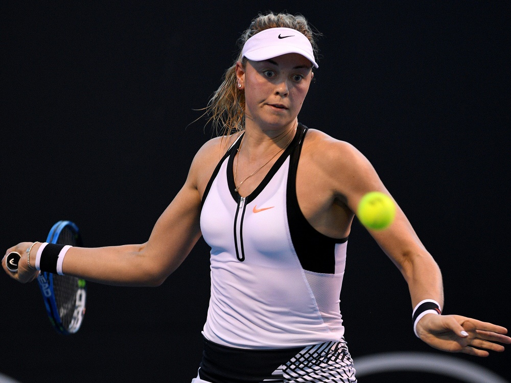 Carina Witthöft muss erneut eine Regenpause einlegen