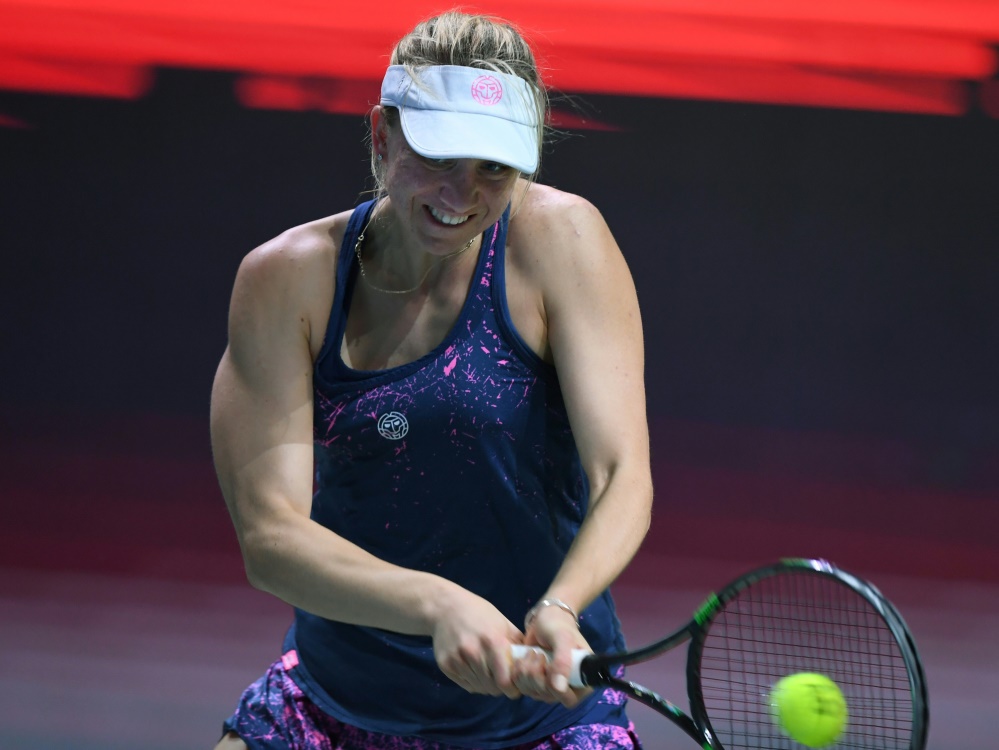 Im Viertelfinale: Mona Barthel beim Turnier in Lugano