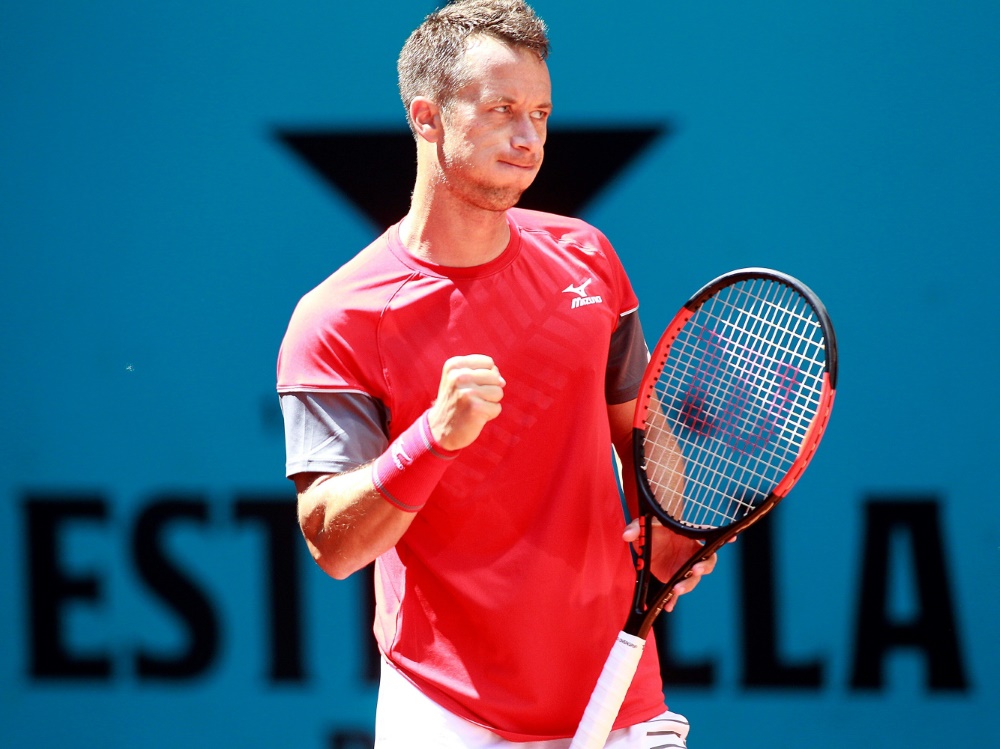 Philipp Kohlschreiber zieht in Rom ins Achtelfinale ein.