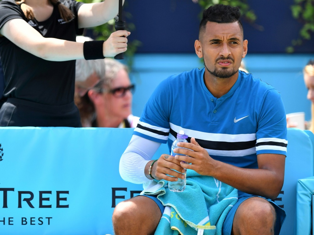 Nick Kyrgios wird für obszöne Gesten bestraft
