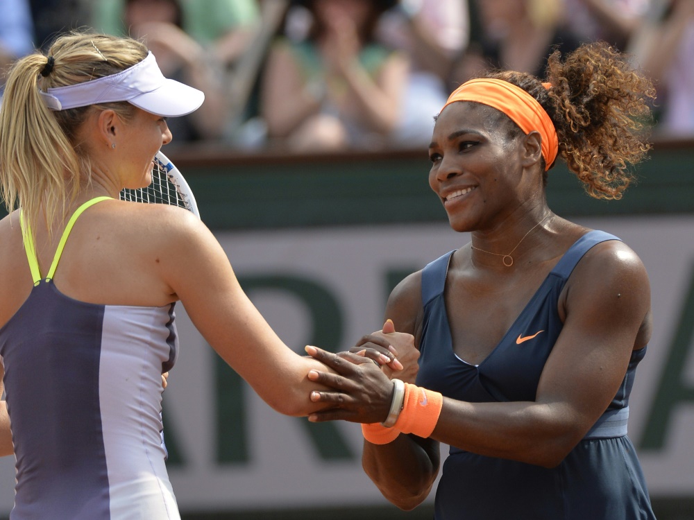 Williams‘ (r.) Bilanz gegen Scharapowa (l.) ist positiv