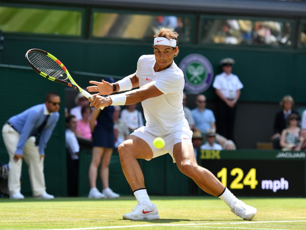 Gekonnt im Wimbledon-Achtelfinale: Rafael Nadal