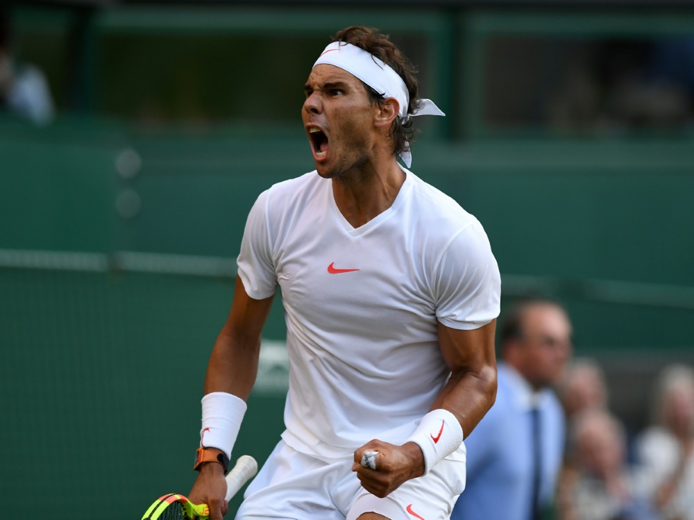 Knapper Sieg: Nadal spielt in Wimbledon im Halbfinale