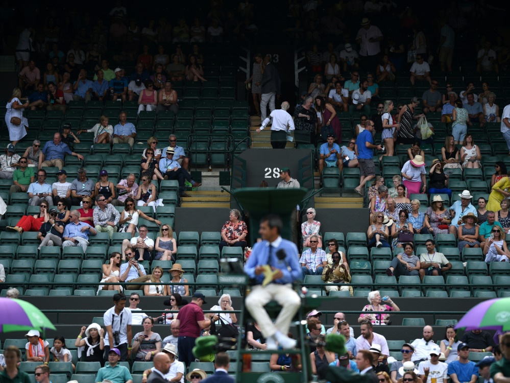 Wimbledon: Viele Zuschauersitze blieben leer