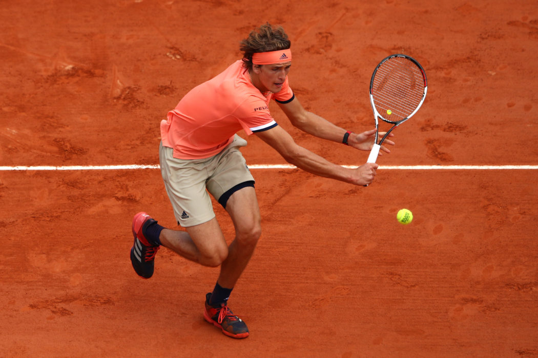 Alexander Zverev beim Rückhand-Volley