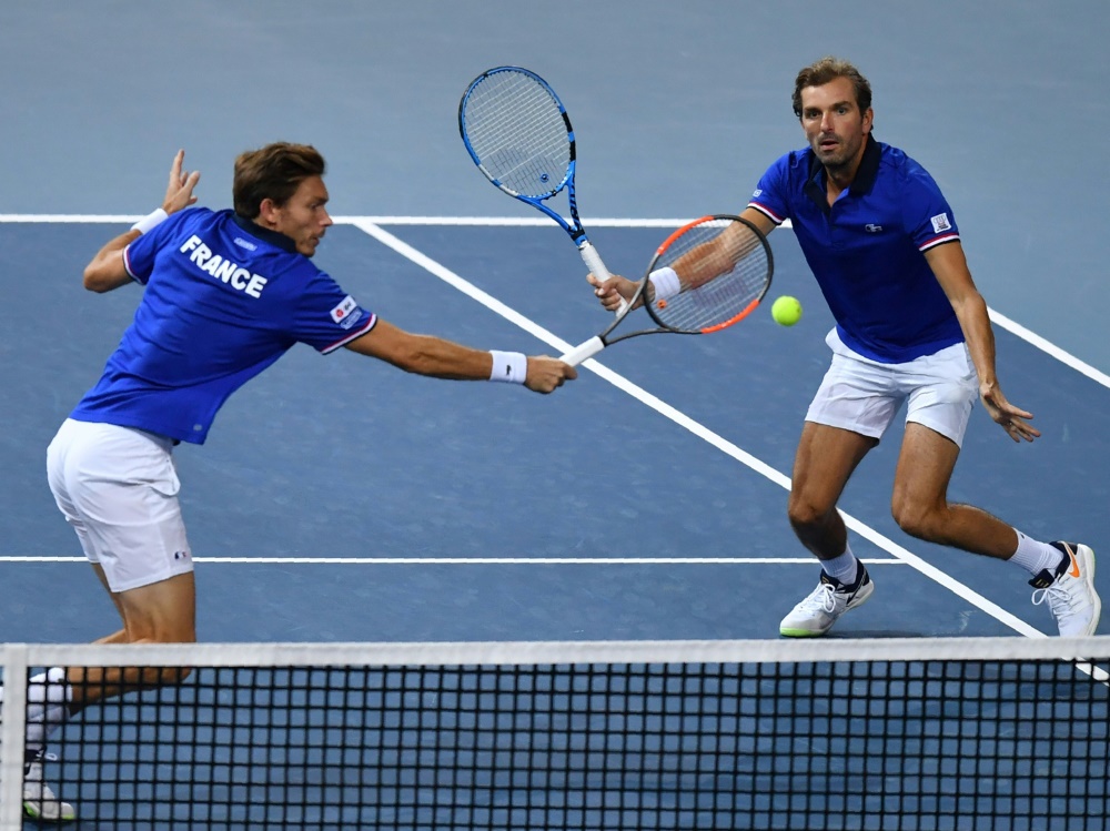 Mahut und Benneteau (v.l.) gewinnen ihr Doppel