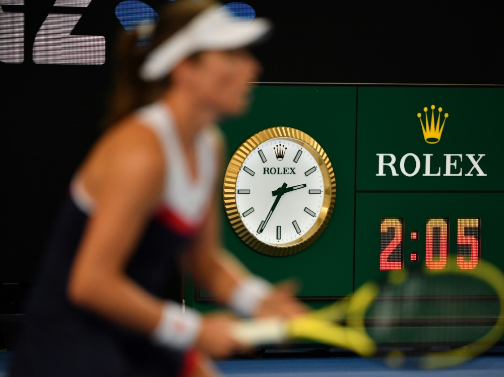 Konta in ihrem Match um 2.35 Uhr am Morgen