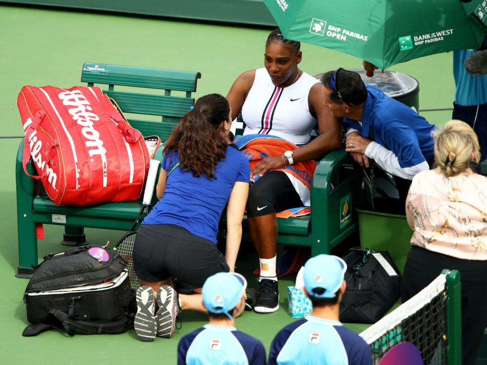 Williams musste nach ärztlicher Behandlung aufgeben