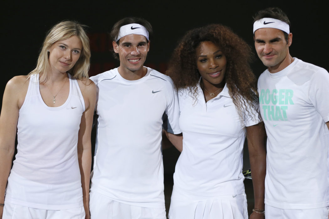Maria Sharapova, Rafael Nadal, Serena Williams, Roger Federer