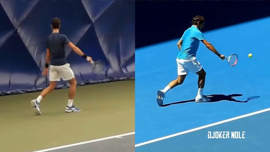 Novak Djokovic, Roger Federer – Rückhand