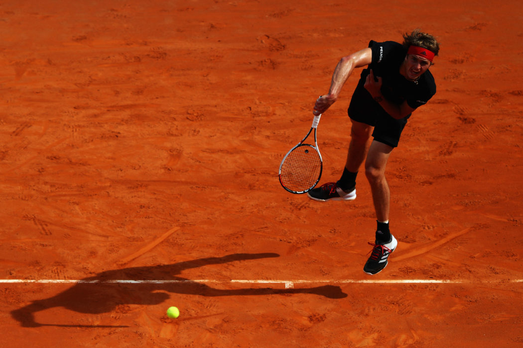 Alexander Zverev auf Sand in Rom