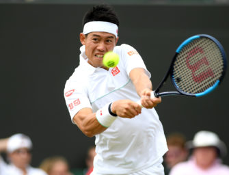 Video: Treffsicherer Nishikori begeistert in TV-Show