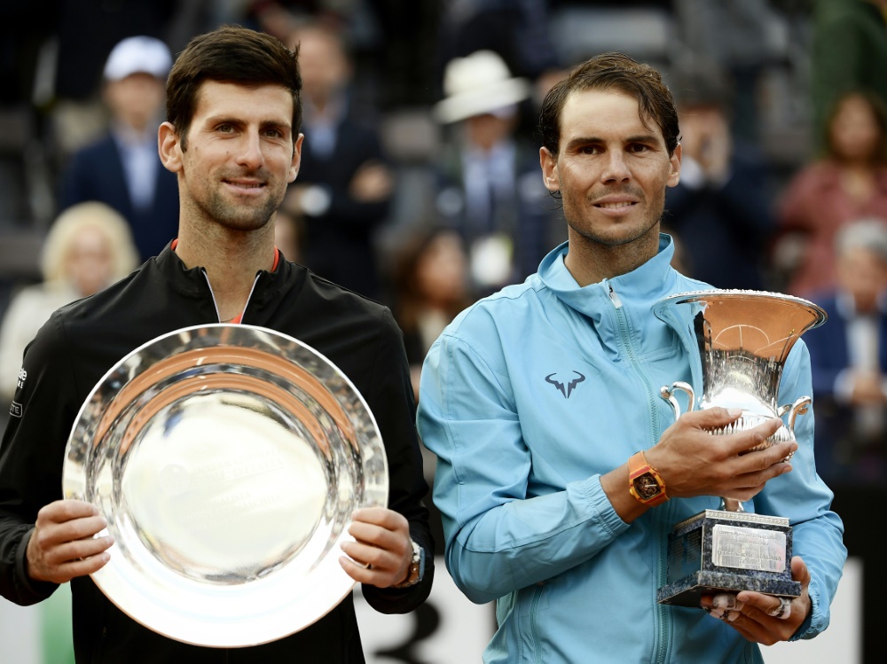 Djokovic (l.) und Nadal werden beim ATP Cup antreten