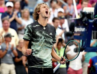 Zverev erstmals im Achtelfinale der US Open