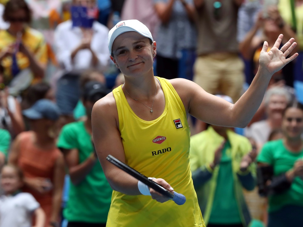 Ashleigh Barty feiert ihren überzeugenden Sieg