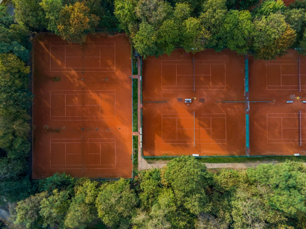Tennis courts from above