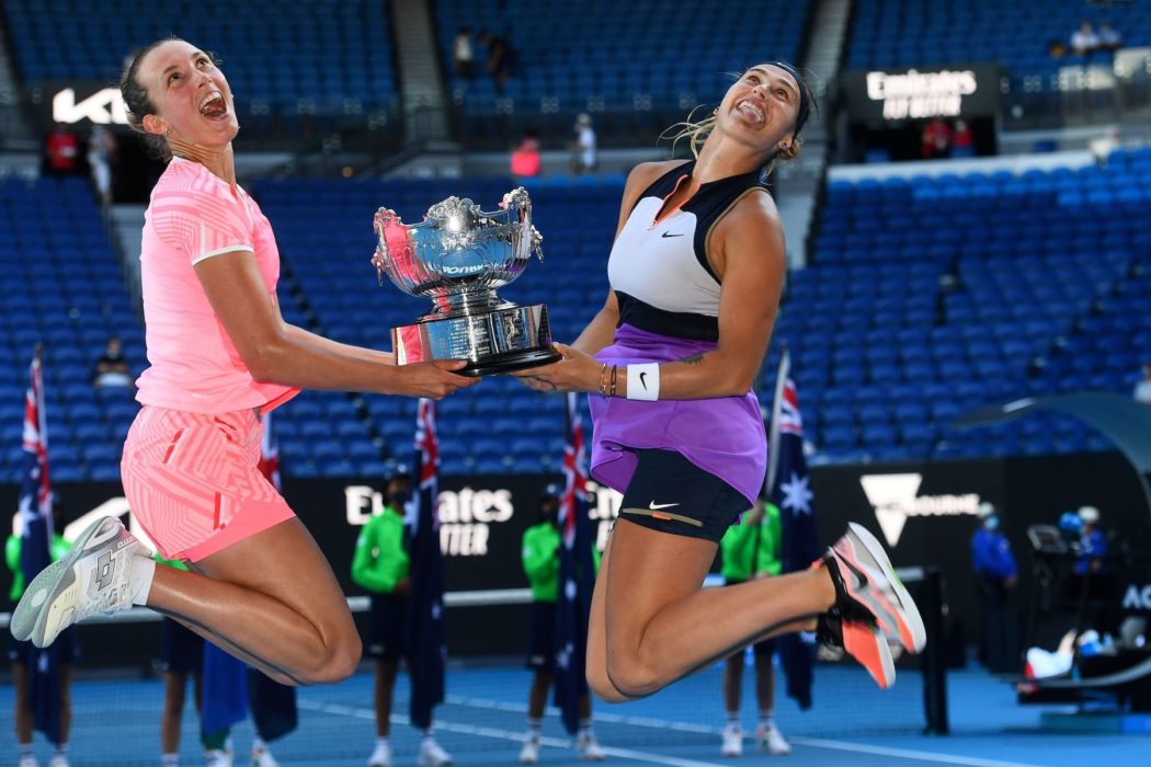 TENNIS-AUS-OPEN-PODIUM