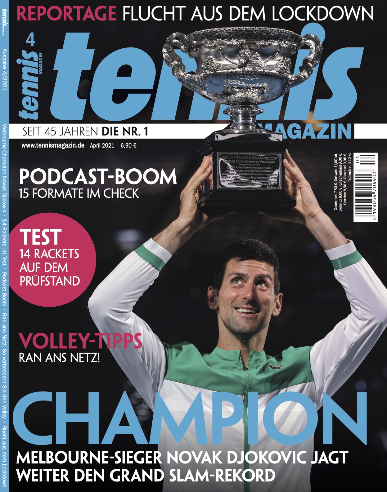 tennis MAGAZIN 4/2021 Novak Djokovic