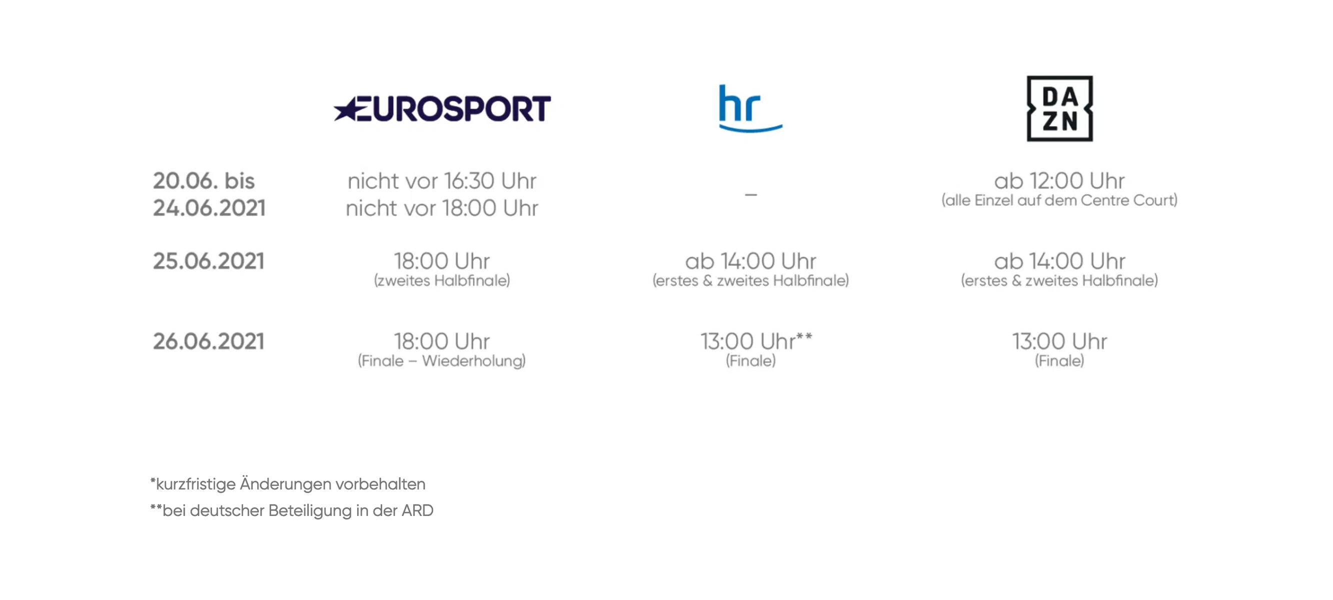 Bad Homburg Open / Centre Court (6/23/21) - Assistir ao vivo