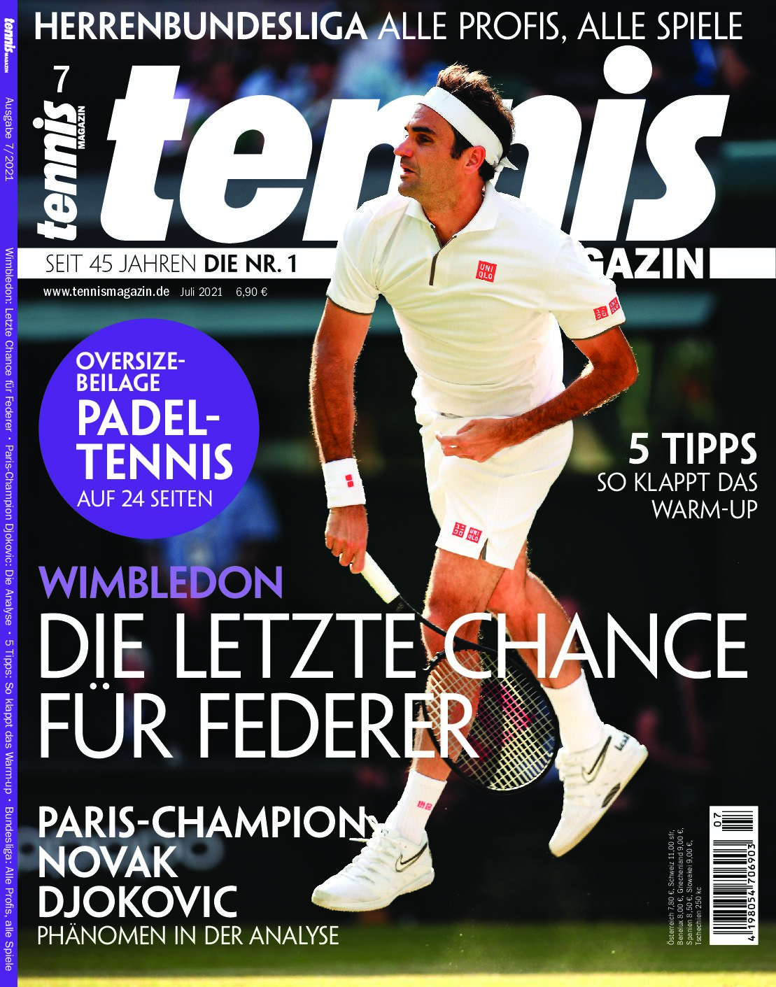 tennis MAGAZIN 7/2021: Die letzte Chance für Federer