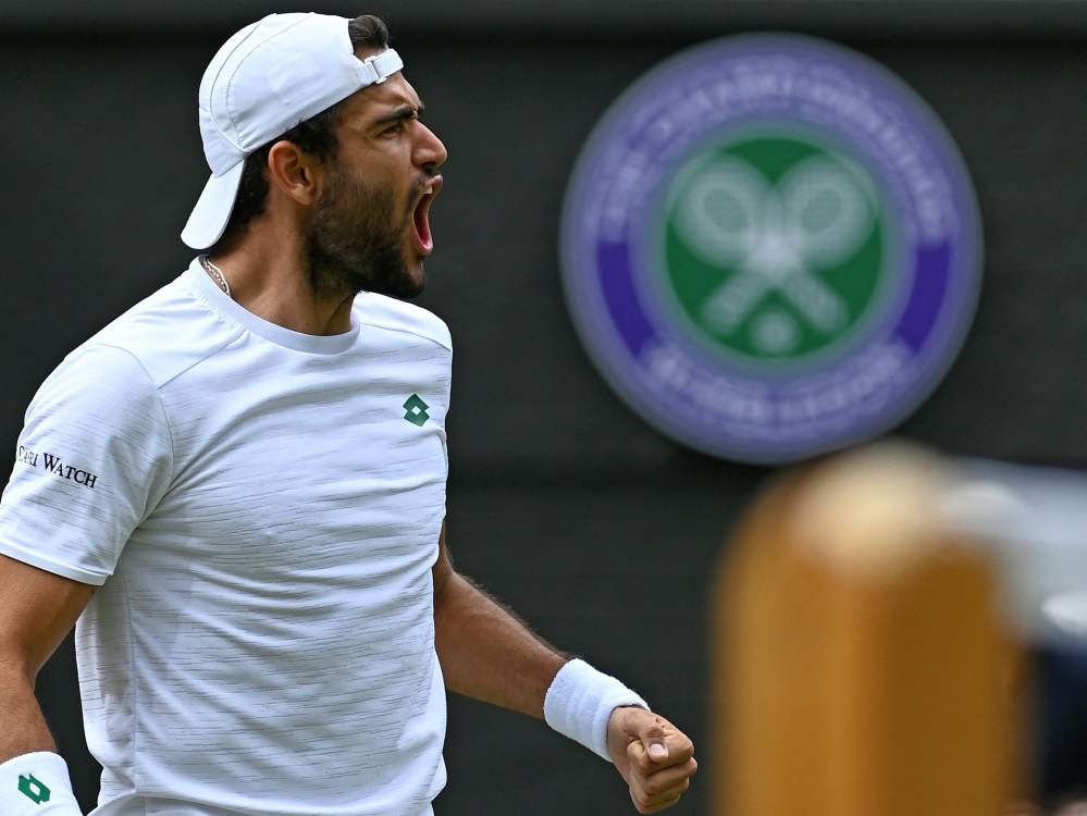 Freudenschrei: Matteo Berrettini feiert Finaleinzug