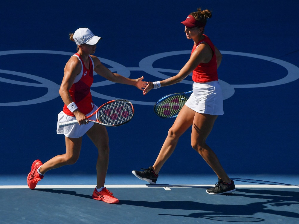 Das Doppel Bencic (R.)/Golubic verpasst die Goldmedaille