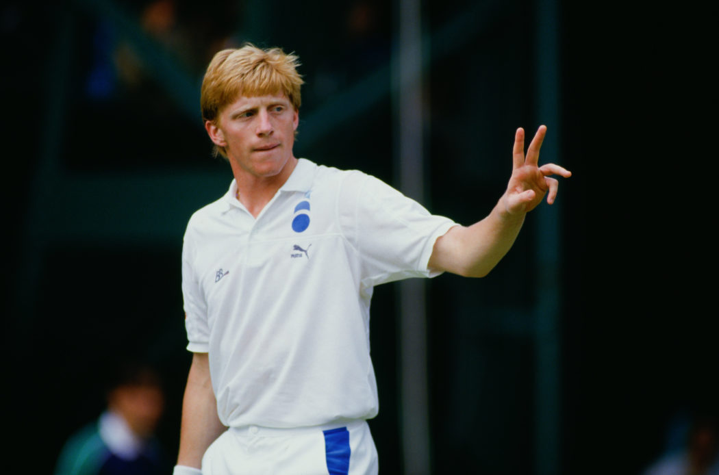 Boris Becker bei einem Turnier
