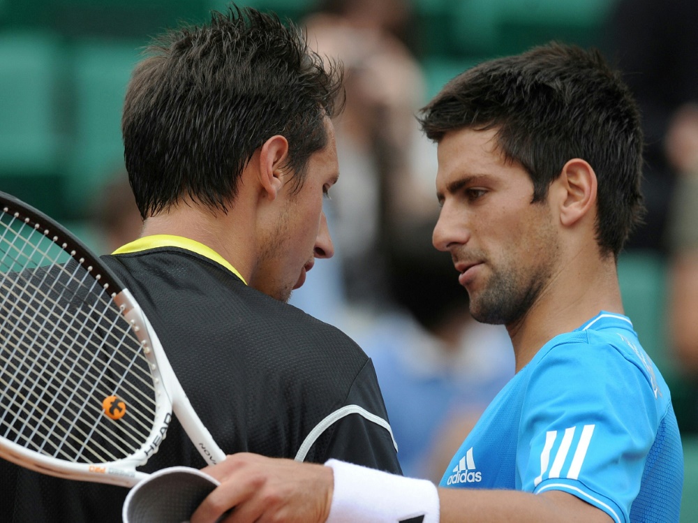Sergej Stachowski (l.) und Novak Djokovic