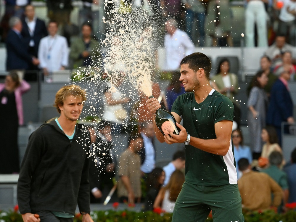 Weckt Alcaraz (r.) den Ehrgeiz von Zverev