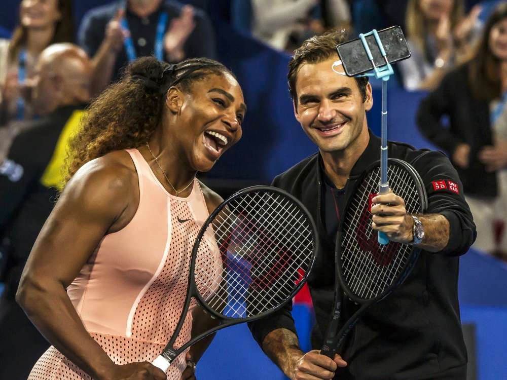 Williams begrüßt Federer im „Renter-Klub“.
