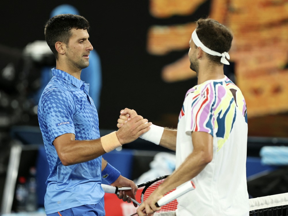 Novak Djokovic bezwingt den Bulgaren Grigor Dimitrow