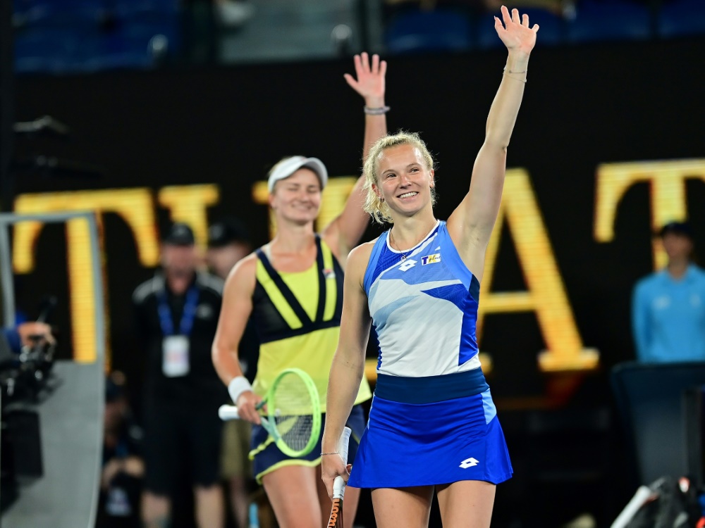 Barbora Krejcikova und Katerina Siniakova jubeln
