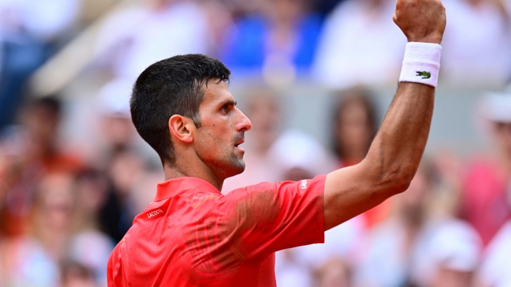 Novak Djokovic nach seinem Sieg in Roland Garros