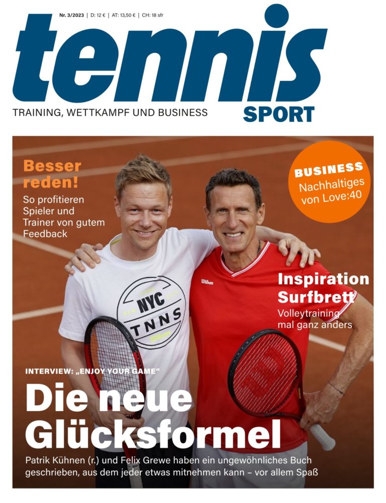 tennis SPORT 3/2023: Die neue Glücksformel