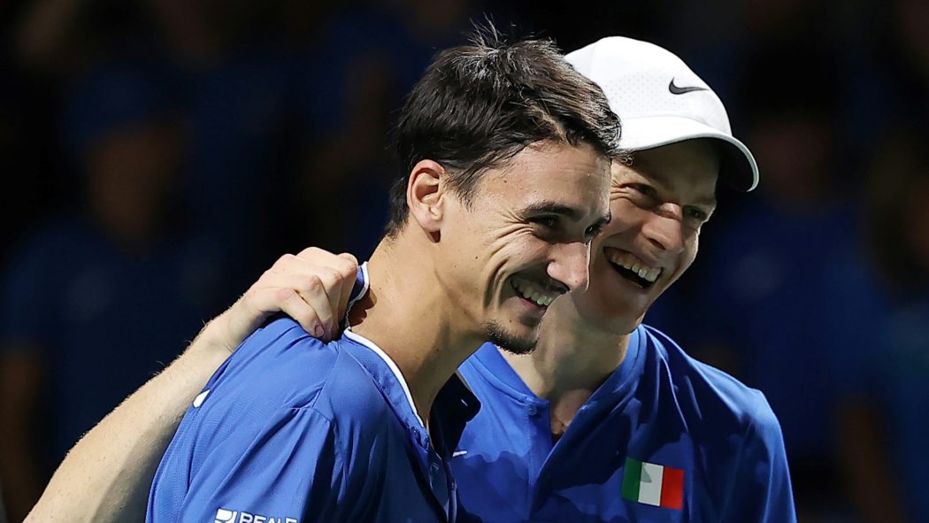 Siegreich im Doppel: Sinner (r.) und Sonego