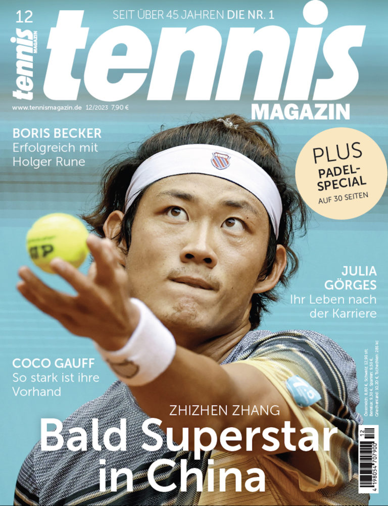 tennis MAGAZIN 12/2023: Zhizhen Zhang – bald Superstar in China