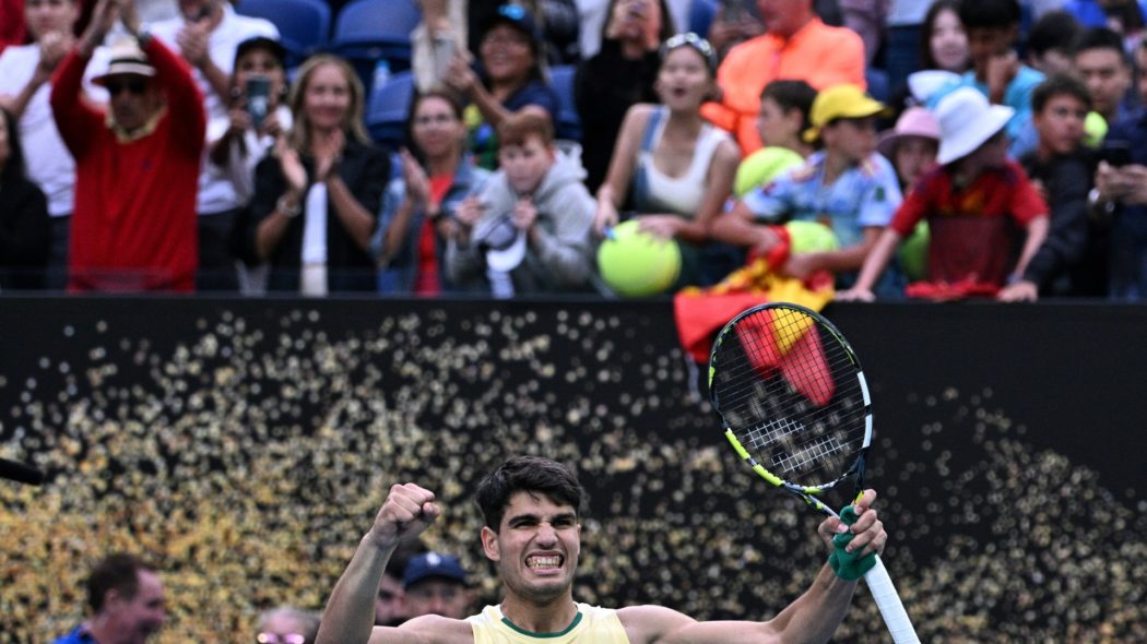 Carlos Alcaraz jubelt über seinen Sieg