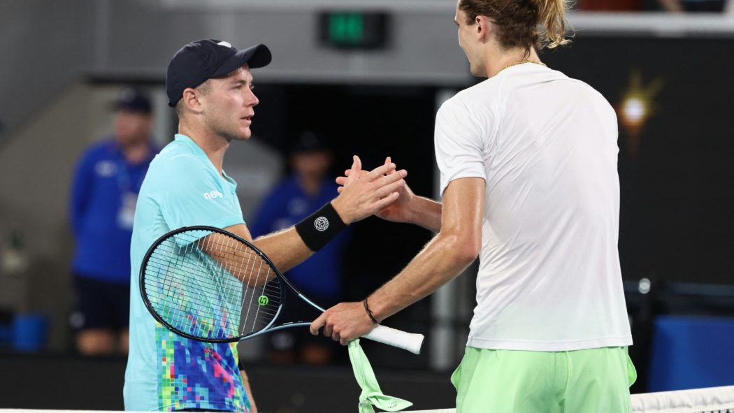 Teamkollegen in Ungarn: Koepfer (l.) und Zverev