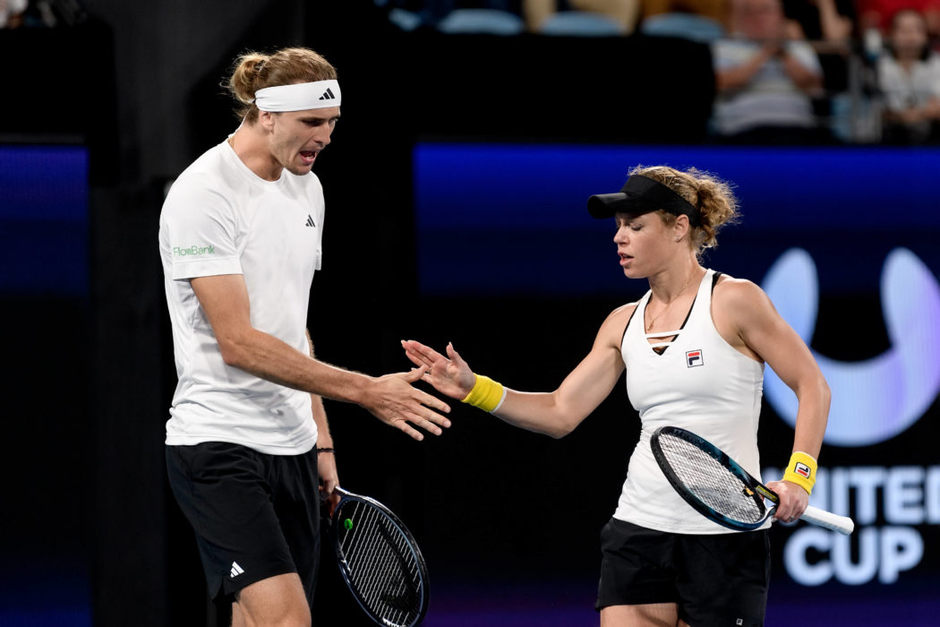 TENNIS UNITED CUP SYDNEY, Laura Siegemund and Alexander Zverev of Germany in action against Maria Sakkari and Petros Tsi