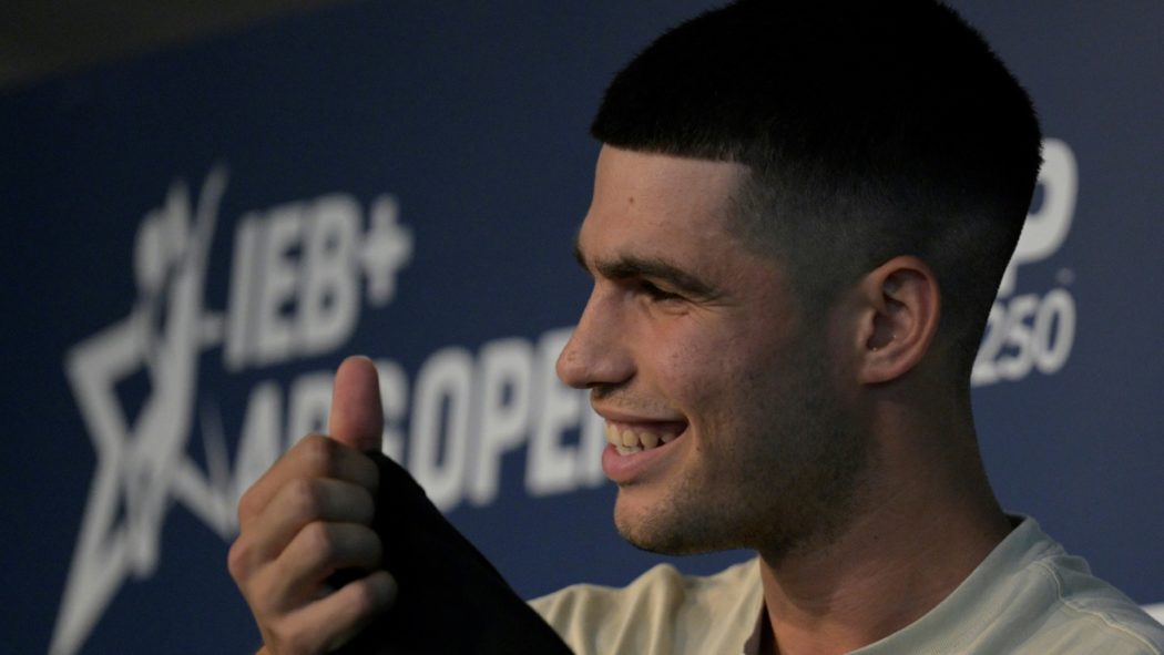 Gut gelaunt in Buenos Aires: Carlos Alcaraz