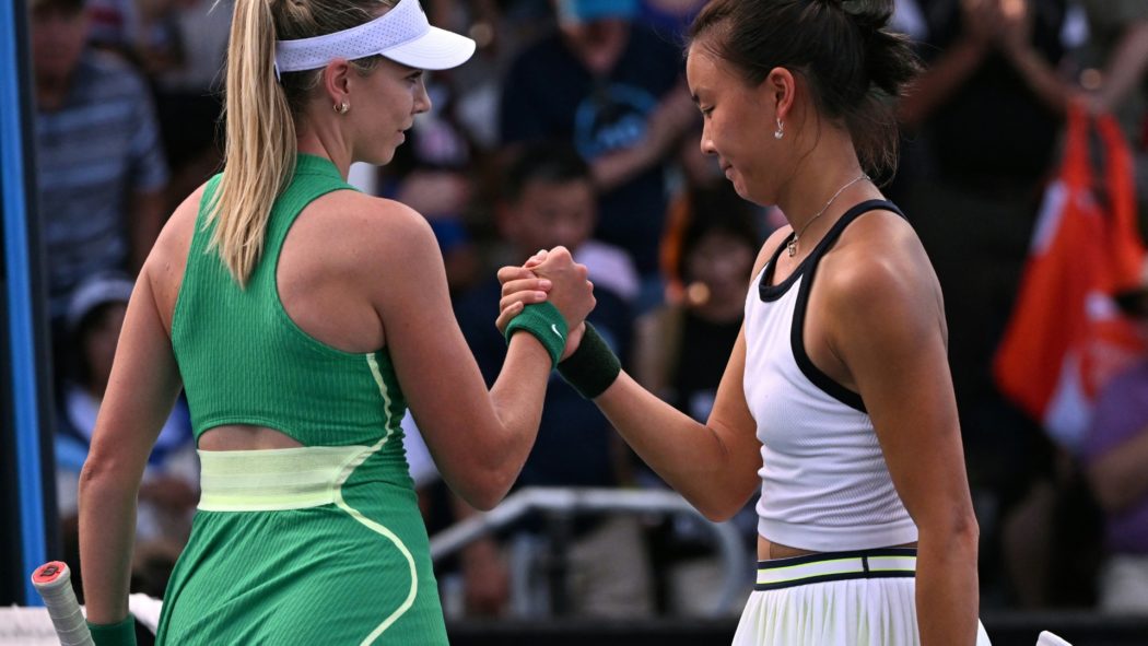 Yuan Yue (r.) siegt ebenso wie Katie Boulter (l.)