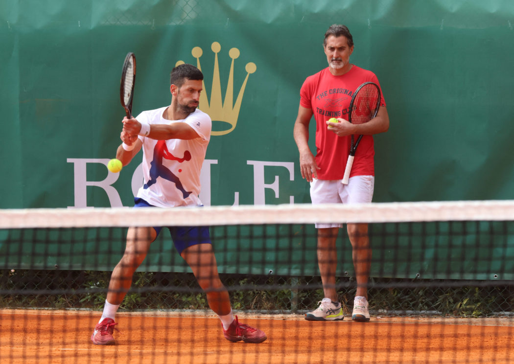 Monte Carlo – Tennis, Rolex Monte Carlo Masters, Novak Djokovic and Nenad Zimonjiġ, 6 April, 2024. Photo Felice Calabro